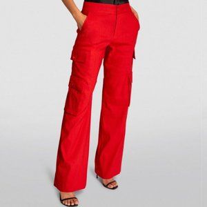 ALICE + OLIVIA Hayes Linen Blend Cargo Pants Size 4 worn twice!